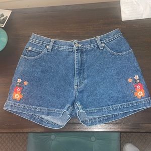 Embroidered jean shorts! Great for summer!